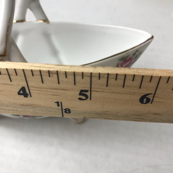 VINTAGE - Bohemian Trinket Dish with Bamboo Handles & Design Legs - Picture 12 of 12